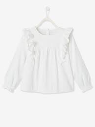 Chemise courte 100% coton pour filles. Chemise Fille Enfant Blouses Chemises Et Tuniques Pour Filles Vertbaudet