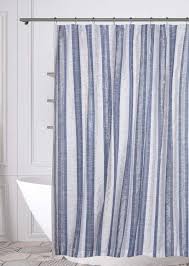 Duck River Textile Pythia Shower Curtain White Denim In 2020 White Shower Curtain Vintage Shower Curtains Denim Curtains