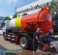 5000-6000 Liters Sewer Septic Waste Water Suction Cleaning Sewage Vacuum  Truck