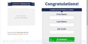 On this page, you can see the notification about a valuable prize won. How To Remove Amarktflow Com Pop Ups Chrome Firefox Ie Edge