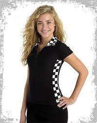 When the checkered flag waves, a driver has. Microfiber Racing Check Shirt Womens Races Racing Shirts Nascar Shirts