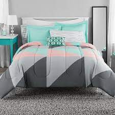 Go on and get ready to revive. Mainstays Grey Teal 8 Pc Bed In A Bag Bedding Set With Sheet Set King Walmart Com Teal Bedding Bedroom Comforter Sets Grey And Teal Bedding