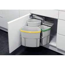poubelle a tri selectif rotative 3 bacs de capacite 39 litres poubelle cuisine rangement cuisine poubelle cuisine encastrable