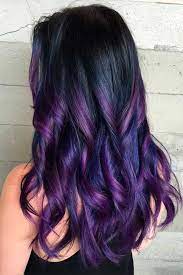 Frisur moderner haarschnitt lange wellen blonde strähnen dunkelbraune haare mit blonden strahnen aufhellen. Purple Hairs Haarfarben Ombre Haare Farben Haare Lila Farben