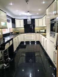 high gloss cream kitchen unit doors