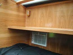 Interior Of Convertible Teardrop Camper With Air Conditioner Unit Installed Httpwwwteardrop-camper Teardrop Camper Air Conditioner Units Teardrop Trailer