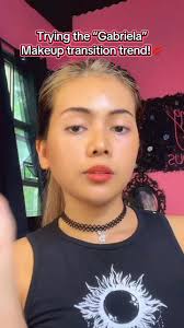 Trying the “Gabriela” transition makeup challenge!✨❤️ #Gabriela  #makeuptransition #makeuptransformation #transitionreels #makeupartist  #fypシ゚viralシfypシ゚