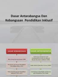 Di malaysia, hanya 1% populasi di negara ini telah dikenal pasti sebagai individu berkeperluan khas dan berdaftar dengan program pendidikan khas. Dasar Pendidikan Inklusif