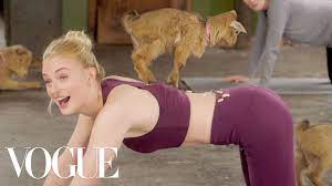 Sophie Turner Tries Goat Yoga | Vogue - YouTube