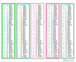 Read The Book Of Mormon In 60 Days Printable Bookmarks