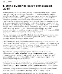 5 Stone Buildings Essay Competition 2015 In 2021 Writing Rubric Essay Competition Essay