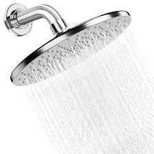 Doccetta a pioggia, AIVKEY Doccia Fissa da 9 Pollici, Alta Portata dAcqua,  Doccia Cascata per Bagno Regolabile, Angoli Regolabili, Getti in Silicone  Anticolmamento - Cromo Lucido : Amazon.it: Fai da te