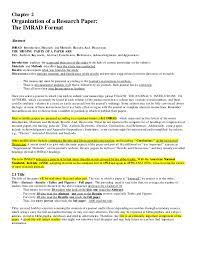 Introduction, materials and methods, results, and discussion (short: Research