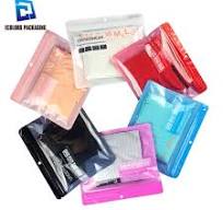 Custom Printing Flat Pouch Underwear Clothing Packaging Plastic Zip Seal  Bag Panty Bag with Hanger