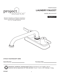 Shut off the water supply and remove the old faucet. Project Source Fl014107cp Installation Guide Manualzz