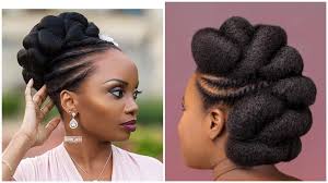 Just add a hair extension piece such as xpressions kanekalon hair for the braid or a simple afro puff bun. Stunning Styles Naturalista Brides Need To Try For Their Wedding Wedding Digest Braided Hairstyles For Wedding Natural Hair Wedding Natural Hair Updo Wedding