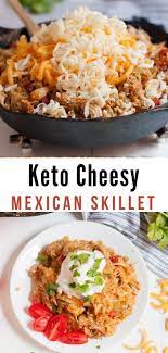 Keto Mexican Cheesy Chicken Skillet Recipe Keto Diet Recipes Low Carb Keto Low Carb