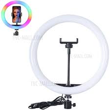 Buy Mj20 20cm 8 Inch Rgb Led Ring Light With Phone Clip Phone Video Beauty Fill Light At Best Price At Tvc Mall