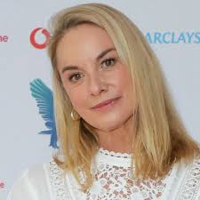 Tamzin Outhwaite says her daughter cries for her biological dad