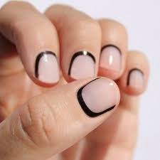 Outline Manicures Show Off Short Neat Nails Nails Cute Nails Manicure