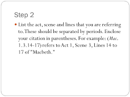 Title of play in italics. Citing Shakespeare Mla Format Ppt Video Online Download