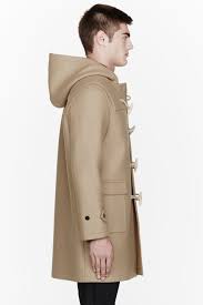 Zara mid camel beige duffle wool coat jacket with faux fur hood size extra large. Fa Fashion