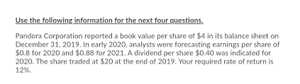 Solved Use The Following Information For The Next Four Qu Chegg Com