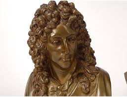 3 sculptures busts Molière Racine Richelieu F. Barbedienne Collas XIXth