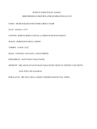Buku log sports massage 2. Kursus Sains Sukan Tahap 1