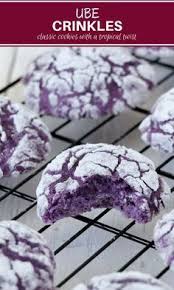Ube Crinkles Purple Yam Crinkles Recipe Crinkles Recipe Crinkle Cookies Recipe Ube Recipes