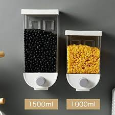 We know how it is; M Kvfa Airtight Food Storage Container Wall Mounted Kitchen Food Storage Box Cereal Dispenser Oatmeal Cereal Flour Rice Snacks Sugar 1500ml Buy Online In Antigua And Barbuda At Antigua Desertcart Com Productid 190916196