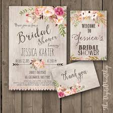 Rustic Garden Bridal Shower Invitation Invite Welcome Sign Thank You Bridal Shower Rustic Garden Bridal Shower Invitations Bridal Shower Invitations Printable
