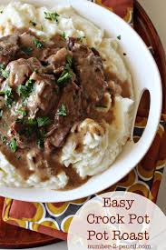 If your roast is frozen, start it on low the night before with just the water or broth. Easy Crock Pot Pot Roast With Gravy Slow Cooker Recipes Recipes Best Crockpot Recipes