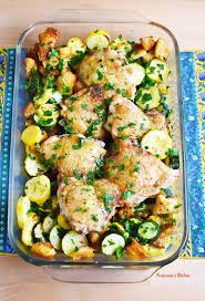 Sheet Pan Roasted Chicken With Summer Squash Recipe Chicken And Summer Squash Recipe Summer Squash Recipes Healthy Squash Recipes