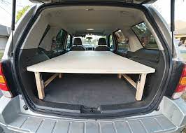 Bed build overview for our toyota highlander camper conversion.we're turning our toyota highlander into a camper van / camper car and here we overview the. Collapsable Minimal Bulk Sleeping Platform Suv Camping Minivan Camping Honda Element Camping