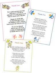 Baby shower thank you cards. Baby Shower Thank You Poems Thank You Poems Baby Shower Thank You Baby Shower Printables