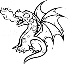 How To Draw A Baby Fire Breathing Dragon Step By Step Drawing Guide By Dawn Dragoart Com Looking for dragon coloring pages? to draw a baby fire breathing dragon