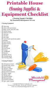 House Cleaning Supplies Equipment Checklist What You Need For Your Home Cleaning Supplies Checklist Cleaning Supplies List Clean House