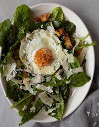 Dandelion Greens With A Fried Egg Croutons And Anchovy Dressing Recipe Dandelion Greens Recipes Greens Recipe Recipes