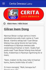 Konten (21+) cerita ini mengandung unsur dewasa. Cerita Dewasa Lucu Latest Version For Android Download Apk