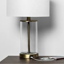 Fillable Accent With Usb Table Lamp Brass Project 62 Brass Table Lamps Table Lamp Usb Lamp