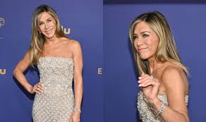 Jennifer Aniston Wows in Oscar de la Renta Pearl Dress at Emmys 2024