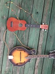 Handmade design from leather for ukulele soprano. Diy Ukulele And Mandolin Straps I Made From Twine And Beads Ukulele Strap Is Sectioned Off And Beaded And The Mandoli Ukulele Diy Ukulele Straps Ukulele Music