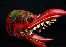 Wall decorations can instantly turn a plain room into cohesively designed space. Balinese Garuda Eagle Mask Topeng Carved Wood Bali Wall Art Indonesia Red