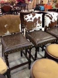 Cowhide And Leather Bar Stools Cowhide Bar Stools Bar Furniture Cowhide Decor