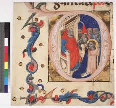 Free Library Of Philadelphia Rare Book Department Lewis E M 045 06 10 Front 45 8 Initial D With The Martyrd Illuminated Letters Art Illuminated Manuscript