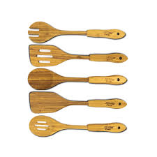 When shopping, make a distinction between cooking utensils and cutlery, so you don't end up with a spatula when you actually wanted a. Bamboo Cooking Utensils Wooden Spoons Bamboo Utensil Set Organic Bamboo Kitchen And Serving Set By Xtreme Care 5 Piece Set Easy Grip Handle Hanging Set Natural Eco Friendly Buy Online In India