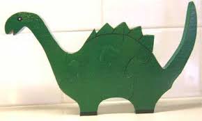 This instructable will take you through the steps of converting a cheap wooden dinosaur puzzle into a large dinosaur wall trophy. Wood Pattern For A Dinosaur Puzzle 2 Dimensional Puzzle