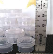 20 1 Ounce Jars Screw On Caps Crafters No Spill Containers 5303 Decojars Usa 49448511808 Ebay Plastic Jars Jar Containers Clear Jars