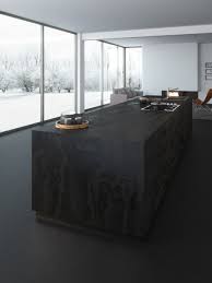 Insel Kochinsel Kucheninsel Schwarz Schwarze Kochinsel Dunkel Idee Bild Inspiration Stein Steinoptik De Kuchendesign Modern Deko Tisch Kuche Schwarz